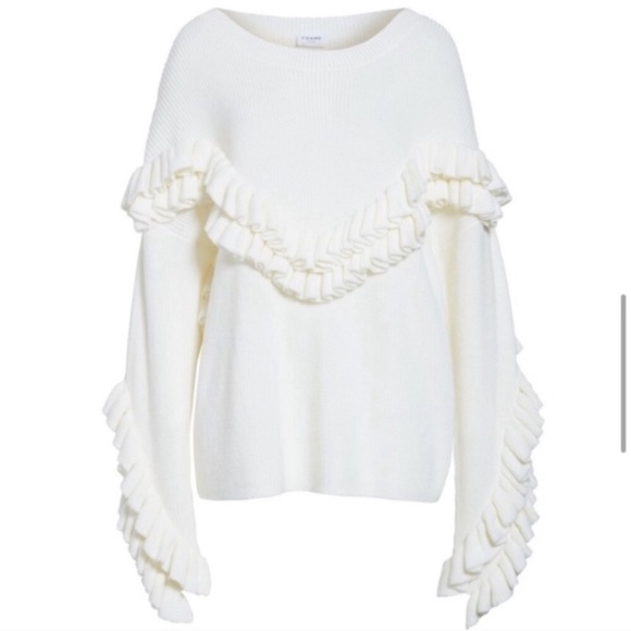 NWT Frame Ruffle Dolman Sweater - Picture 4 of 8
